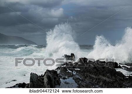 Wave, surf on rocky coast, Tsitsikamma National Park, South Africa, Africa View Large Photo Image Picture - Wave, surf on rocky coast, Tsitsikamma National Park, South Africa, Africa. Fotosearch