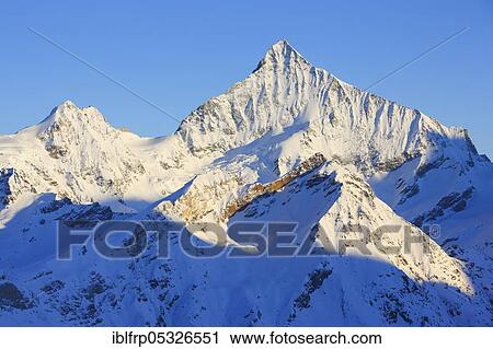Stock Image - Weisshorn, 4505m, Zermatt, Valais, Switzerland, Europe. Fotosearch