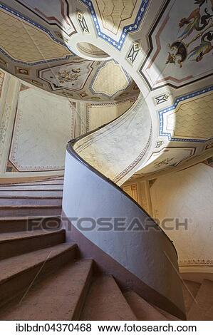 Stock Photo - Winding staircase, Palazzo Barozzi, Vignola, Modena metropolitan city, Italy, Europe. Fotosearch
