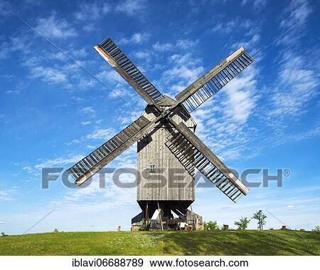 Windmill, Beelitz, Brandenburg, Germany, Europe View Large Photo Image Stock Photo - Windmill, Beelitz, Brandenburg, Germany, Europe. Fotosearch