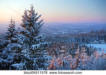 Winter landscape, Rothaargebirge in winter, near Hilchenbach, Siegerland, North Rhine-Westphalia, detschland View Large Photo Image Stock Photo - Winter landscape, Rothaargebirge in winter, near Hilchenbach, Siegerland, North Rhine-Westphalia, detschland. Fotosearch