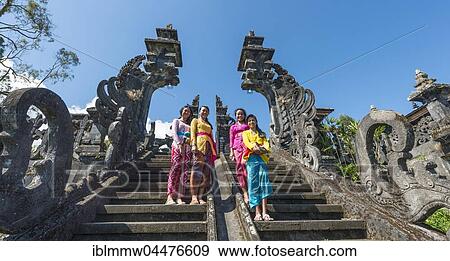 Young Balinese women, mother temple, Besakih temple, Pura Agung Besakih Penetaran, Bali-Hinduism, Banjar Besakih, Bali, Indonesia, Asia View Large Photo Image Stock Photo - Young Balinese women, mother temple, Besakih temple, Pura Agung Besakih Penetaran, Bali-Hinduism, Banjar Besakih, Bali, Indonesia, Asia. Fotosearch