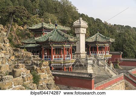 Stock Photo - Zhuanlunzang Pavilion, Summer Palace, Beijing, China, Asia. Fotosearch
