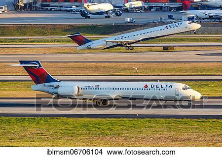 A Boeing 717-200 aircraft of Delta Air Lines with the registration N933AT at Atlanta airport, USA, North America View Large Photo Image Picture - A Boeing 717-200 aircraft of Delta Air Lines with the registration N933AT at Atlanta airport, USA, North America. Fotosearch