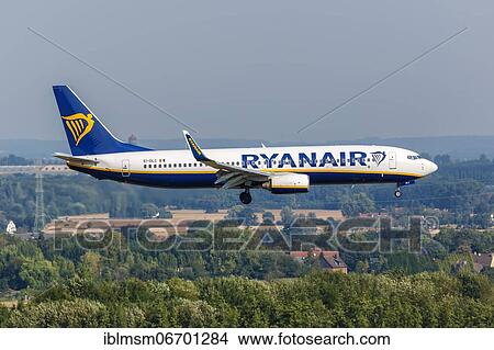 A Boeing 737-800 aircraft of Ryanair with registration EI-DLC at Dortmund airport, Germany, Europe View Large Photo Image Picture - A Boeing 737-800 aircraft of Ryanair with registration EI-DLC at Dortmund airport, Germany, Europe. Fotosearch