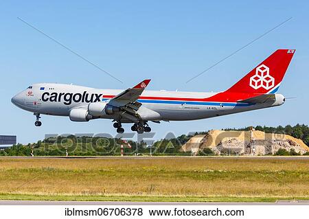 Stock Photo - A Boeing 747-400F aircraft of Cargolux with registration LX-KCL at Luxembourg Airport. Fotosearch