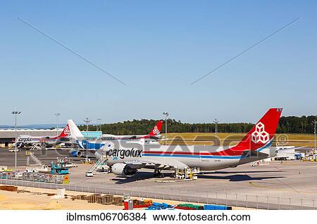 A Boeing 747-8F aircraft of Cargolux with registration LX-VCI at Luxembourg airport View Large Photo Image Picture - A Boeing 747-8F aircraft of Cargolux with registration LX-VCI at Luxembourg airport. Fotosearch
