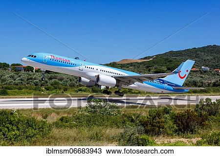 A Boeing 757-200 of Thomson Airways with the registration G-OOBB at Skiathos Airport (JSI) in Greece View Large Photo Image Stock Image - A Boeing 757-200 of Thomson Airways with the registration G-OOBB at Skiathos Airport (JSI) in Greece. Fotosearch