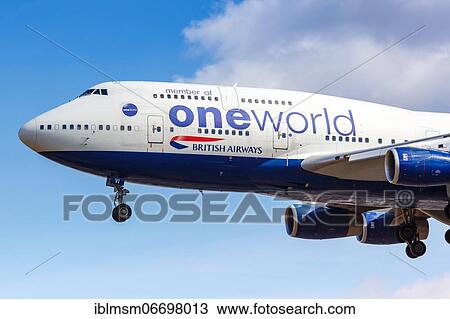 A British Airways Boeing 747-400 aircraft with registration number G-CIVI and special livery OneWorld at London Heathrow Airport, United Kingdom, Europe View Large Photo Image Stock Image - A British Airways Boeing 747-400 aircraft with registration number G-CIVI and special livery OneWorld at London Heathrow Airport, United Kingdom, Europe. Fotosearch