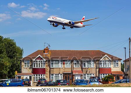 A British Airways Boeing 787-9 Dreamliner aircraft with registration G-ZBKC at London Heathrow Airport, United Kingdom, Europe View Large Photo Image Picture - A British Airways Boeing 787-9 Dreamliner aircraft with registration G-ZBKC at London Heathrow Airport, United Kingdom, Europe. Fotosearch