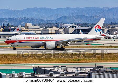 A China Cargo Airlines Boeing 777F with registration number B-2083 at Los Angeles Airport, USA, North America View Large Photo Image Picture - A China Cargo Airlines Boeing 777F with registration number B-2083 at Los Angeles Airport, USA, North America. Fotosearch
