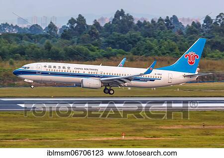 A China Southern Airlines Boeing 737-800 aircraft with registration number B-1952 at Chengdu Airport, China, Asia View Large Photo Image Stock Image - A China Southern Airlines Boeing 737-800 aircraft with registration number B-1952 at Chengdu Airport, China, Asia. Fotosearch