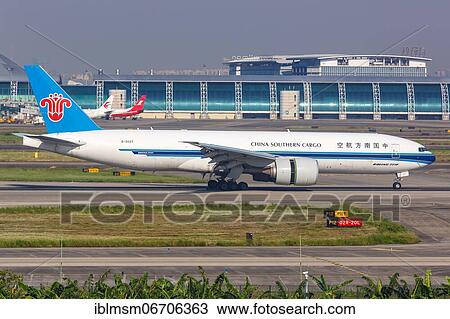 A China Southern Cargo Boeing 777F aircraft with registration number B-2027 at Guangzhou Airport, China, Asia View Large Photo Image Stock Image - A China Southern Cargo Boeing 777F aircraft with registration number B-2027 at Guangzhou Airport, China, Asia. Fotosearch