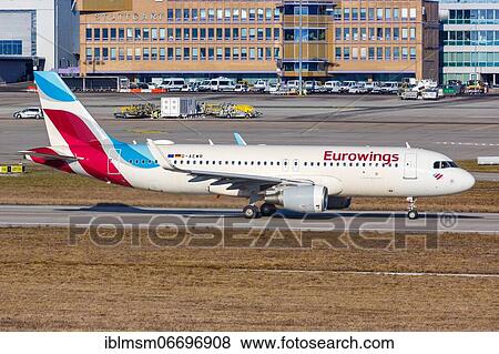 Stock Photo - A Eurowings Airbus A320 with registration D-AEWR at Stuttgart Airport (STR), Stuttgart, Germany, Europe. Fotosearch
