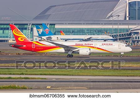 A Hainan Airlines Boeing 787-9 Dreamliner aircraft with registration number B-1342 at Guangzhou Airport, China, Asia View Large Photo Image Stock Photography - A Hainan Airlines Boeing 787-9 Dreamliner aircraft with registration number B-1342 at Guangzhou Airport, China, Asia. Fotosearch