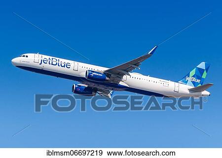 Stock Photo - A JetBlue Airbus A321 aircraft with registration number N950JT at New York John F Kennedy (JFK) Airport, U. S. Fotosearch