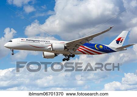 A Malaysia Airlines Airbus A350-900 with registration number 9M-MAC lands at London Heathrow Airport, United Kingdom, Europe View Large Photo Image Stock Image - A Malaysia Airlines Airbus A350-900 with registration number 9M-MAC lands at London Heathrow Airport, United Kingdom, Europe. Fotosearch