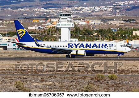 A Ryanair Boeing 737-800 aircraft with registration EI-EBR at Tenerife South Airport (TFS) in Tenerife, Spain, Europe View Large Photo Image Stock Photo - A Ryanair Boeing 737-800 aircraft with registration EI-EBR at Tenerife South Airport (TFS) in Tenerife, Spain, Europe. Fotosearch