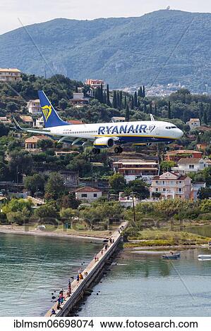 Picture - A Ryanair Boeing 737-800 with the registration SP-RSM at Corfu Airport, Greece, Europe. Fotosearch