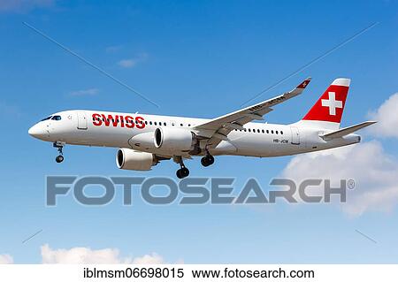 A Swiss Airbus A220-300 with the registration HB-JCM lands at London Heathrow Airport, United Kingdom, Europe View Large Photo Image Stock Photography - A Swiss Airbus A220-300 with the registration HB-JCM lands at London Heathrow Airport, United Kingdom, Europe. Fotosearch