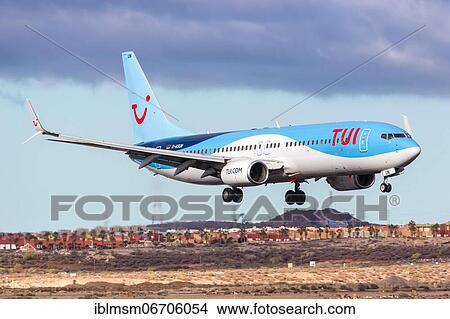Picture - A TUI Boeing 737-800 aircraft with registration D-ASUN at Tenerife South Airport (TFS) in Tenerife, Spain, Europe. Fotosearch
