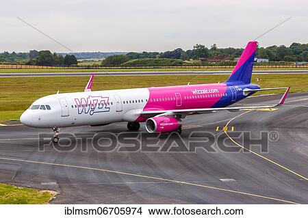 Picture - A Wizzair United Kingdom Airbus A321 with registration G-WUKL at London Airport, United Kingdom, Europe. Fotosearch