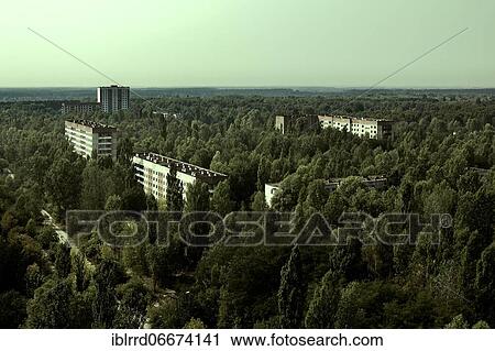 Stock Image - Abandoned buildings, Pripyat, Lost Place, Chernobyl exclusion zone, Ukraine, Europe. Fotosearch