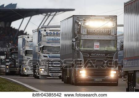 Stock Image - ADAC Truck Grand Prix 2016, Nürburgring race track, Nürburg, Rhineland-Palatinate, Germany, Europe. Fotosearch