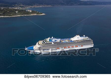 Aerial view, cruise ship MS Riviera of the Oceania class, Cap Martin, department Alpes Maritimes, region Provence Alpes Cote d'Azur, France, Europe View Large Photo Image Stock Photography - Aerial view, cruise ship MS Riviera of the Oceania class, Cap Martin, department Alpes Maritimes, region Provence Alpes Cote d'Azur, France, Europe. Fotosearch