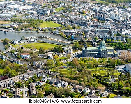aerial view, Galway, city and cathedral, County Clare, Ireland, Europe View Large Photo Image Stock Photograph - aerial view, Galway, city and cathedral, County Clare, Ireland, Europe. Fotosearch