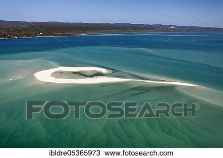 Stock Image - Aerial view of Moreton Bay, Brisbane, Australia, Oceania. Fotosearch