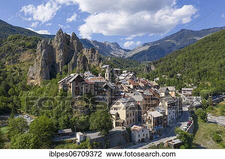 Aerial view of the mountain village Peone below Valberg, Departement Alpes-Maritimes, Region Provence-Alpes-Cote d'Azur, South of France, France, Europe View Large Photo Image Stock Image - Aerial view of the mountain village Peone below Valberg, Departement Alpes-Maritimes, Region Provence-Alpes-Cote d'Azur, South of France, France, Europe. Fotosearch
