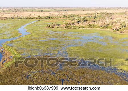 Aerial view Okavango Delta, Botswana, Africa View Large Photo Image Stock Photo - Aerial view Okavango Delta, Botswana, Africa. Fotosearch