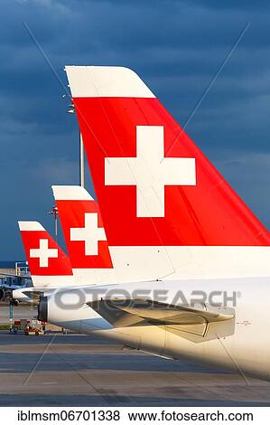 Airbus A320 aircraft Tails of Swiss at Zurich Airport, Switzerland, Europe View Large Photo Image Stock Photo - Airbus A320 aircraft Tails of Swiss at Zurich Airport, Switzerland, Europe. Fotosearch