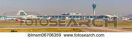 Aircraft at Guangzhou Airport, China, Asia View Large Photo Image Stock Photo - Aircraft at Guangzhou Airport, China, Asia. Fotosearch