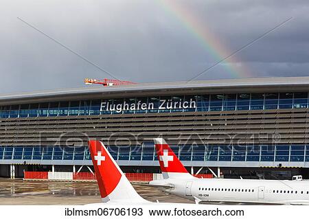 Stock Image - Airport Airside Center of Zurich Airport, Switzerland, Europe. Fotosearch