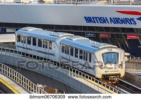 Airtrain train at New York airport, USA, North America View Large Photo Image Stock Photo - Airtrain train at New York airport, USA, North America. Fotosearch