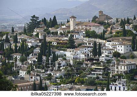 Albaicin, Granada, Andalusia, Spain, Europe View Large Photo Image Stock Photo - Albaicin, Granada, Andalusia, Spain, Europe. Fotosearch