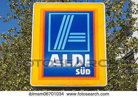 Aldi Süd logo symbol sign supermarket store discount store, Germany, Europe View Large Photo Image Picture - Aldi Süd logo symbol sign supermarket store discount store, Germany, Europe. Fotosearch