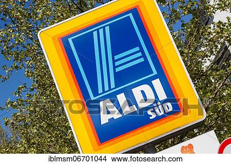 Aldi Süd logo symbol sign supermarket store discount store, Germany, Europe View Large Photo Image Picture - Aldi Süd logo symbol sign supermarket store discount store, Germany, Europe. Fotosearch