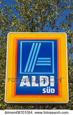 Aldi Süd logo symbol sign supermarket store discount store, Germany, Europe View Large Photo Image Picture - Aldi Süd logo symbol sign supermarket store discount store, Germany, Europe. Fotosearch