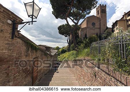 Alley in historic centre, Basilica di San Domenico behind, Siena, Province of Siena, Tuscany, Italy, Europe View Large Photo Image Stock Photography - Alley in historic centre, Basilica di San Domenico behind, Siena, Province of Siena, Tuscany, Italy, Europe. Fotosearch