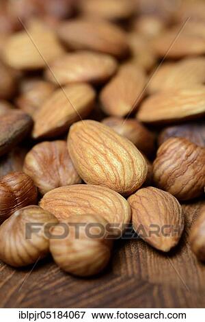 Stock Photo - Almonds and hazelnuts, almond. Fotosearch