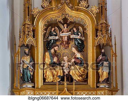 Altar Holy Family inside the town parish church, Bad Tölz, Isar Valley, Isar, Upper Bavaria, Bavaria, Germany, Europe View Large Photo Image Picture - Altar Holy Family inside the town parish church, Bad Tölz, Isar Valley, Isar, Upper Bavaria, Bavaria, Germany, Europe. Fotosearch