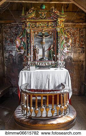 Altar of the Urnes Stave Church, Romanesque church from c. 1130, Celtic art with Viking traditions and Romanesque building forms, Vestland, Norway, Europe View Large Photo Image Stock Image - Altar of the Urnes Stave Church, Romanesque church from c. 1130, Celtic art with Viking traditions and Romanesque building forms, Vestland, Norway, Europe. Fotosearch