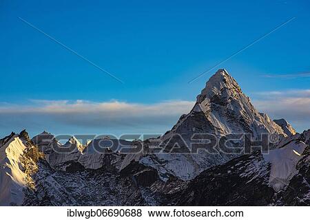 Ama Dablam 6812 m in the evening light (Matterhorn of Nepal), Mahalangur Himal, Solu Khumbu, Himalaya, Nepal, Asia View Large Photo Image Stock Photo - Ama Dablam 6812 m in the evening light (Matterhorn of Nepal), Mahalangur Himal, Solu Khumbu, Himalaya, Nepal, Asia. Fotosearch