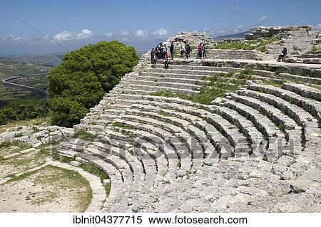 Amphitheater, ancient theater of Segesta, Province of Trapani, Sicily, Italy, Europe View Large Photo Image Stock Photography - Amphitheater, ancient theater of Segesta, Province of Trapani, Sicily, Italy, Europe. Fotosearch