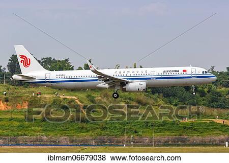 Stock Photo - An Air China Airbus A321 aircraft with registration number B-8583 at Chengdu Airport, China, Asia. Fotosearch