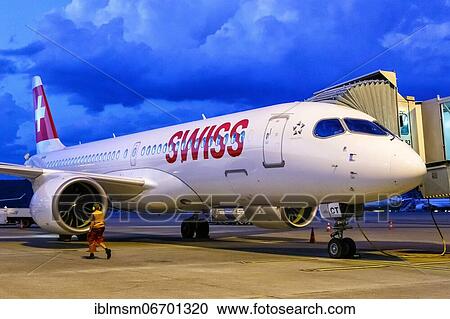 An Airbus A220-300 aircraft of Swiss with the registration HB-JCT at Zurich airport, Switzerland, Europe View Large Photo Image Stock Image - An Airbus A220-300 aircraft of Swiss with the registration HB-JCT at Zurich airport, Switzerland, Europe. Fotosearch