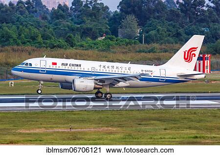 An Airbus A319 aircraft of Air China with registration number B-6034 at Chengdu Airport, China, Asia View Large Photo Image Stock Image - An Airbus A319 aircraft of Air China with registration number B-6034 at Chengdu Airport, China, Asia. Fotosearch